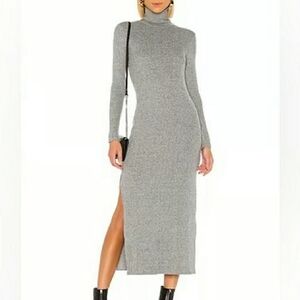 GENERATION LOVE SANDRA RIBBED MAXI DRESS‎ HEATHER GRAY XS